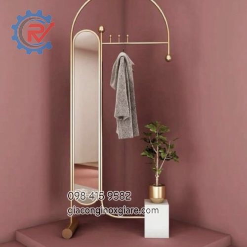 Gương soi liền giá treo 