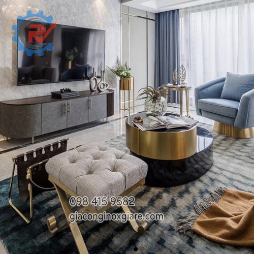 Gia công inox mạ PVD màu vàng theo yêu cầu