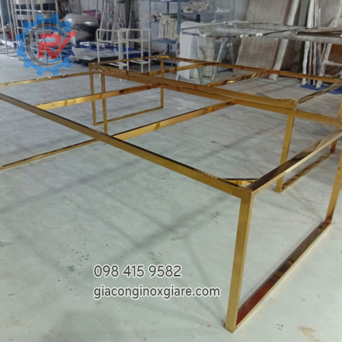 Khung chân bàn làm việc khung inox mạ PVD